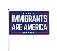 Gli immigrati sono l'America, cartello con bandiera 3x5, siamo tutti immigrati, striscione con bandiera per la decorazione del cortile della stanza, senza asta portabandiera