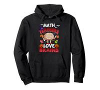 Gli Insegnanti di Matematica Amano Il Cervello Matematica Halloween Matematica Insegnante Felpa con Cappuccio