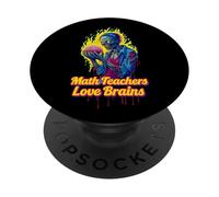 Gli insegnanti di matematica amano il cervello zombie di Halloween PopSockets PopGrip Adesivo