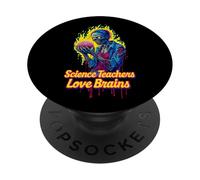 Gli insegnanti di scienze amano il cervello zombie di Halloween PopSockets PopGrip Adesivo
