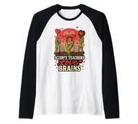 Gli Insegnanti di scienze Zombie di San Valentino Amano i cervelli Maglia con Maniche Raglan