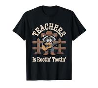 Gli insegnanti sono Rootin Tootin Vintage Raccoon Lover Maglietta