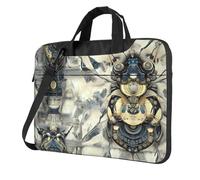 Gli insetti meccanici hanno stampato la cartella della borsa a tracolla del computer portatile facile da usare quando viaggia per affari, Nero, 15.6 inch