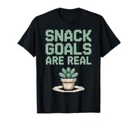Gli obiettivi degli Snack Sono Un Vero Design di Cactus Pixel Art Maglietta