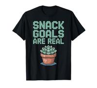 Gli obiettivi degli Snack Sono Un Vero Design di Cactus Pixel Art Maglietta