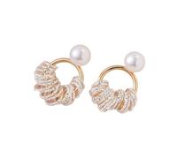 Gli orecchini a cerchio di perle portano fascino vintage a entrambe le orecchie. Un regalo di compleanno per la tua ragazza o moglie.