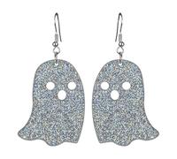 Gli orecchini con frasi attirano l'attenzione di questo Halloween con incantevoli orecchini che riflettono lo spirito del gioiello ad anello, orecchini a doppio foro, Taglia unica, Plastica, Nessuna