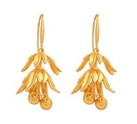 Gli orecchini da fiore e le foglie di Litchi, gli antichi ganci per fiori ad effetto metallico, i piccoli orecchini in stile retrò unico e unico