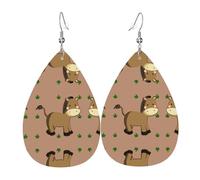Gli orecchini in pelle a forma di goccia a forma di asino dei cartoni animati sono un accessorio lussuoso e alla moda adatto per le donne, mostrando fascino individuale.