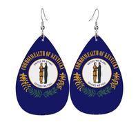 Gli orecchini in pelle a forma di goccia con bandiera dello stato del Kentucky sono un accessorio lussuoso e alla moda adatto per le donne, mostrando fascino individuale.