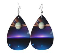 Gli orecchini in pelle a forma di goccia Cosmic Saturn sono un accessorio lussuoso e alla moda adatto per le donne, che mostra il fascino individuale.
