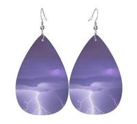 Gli orecchini in pelle a forma di goccia di fulmine sono un accessorio lussuoso e alla moda adatto per le donne, mostrando fascino individuale.