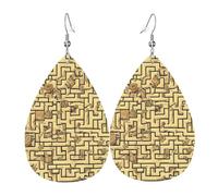 Gli orecchini in pelle a forma di lacrima del labirinto del tesoro sono un accessorio lussuoso e alla moda adatto per le donne, mostrando fascino individuale.