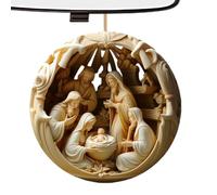 Gli Ornamenti Natalizi Cristiani - Ciondolo per Albero di Natale 2D in Acrilico con Presepe - Decorazioni per Albero di Natale - per la Pasqua la Finestra la Festa la Vacanza la Chiesa la Parete la Ce