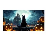 Gli orribili striscioni per garage di Halloween creano un'atmosfera di Halloween e attirano bambini e vicini. Atmosfera festiva nel tuo garage. 2 (C, 400 x 180 cm)