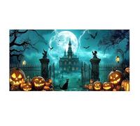 Gli orribili striscioni per garage di Halloween creano un'atmosfera di Halloween e attirano bambini e vicini. Atmosfera festiva nel tuo garage. 7 (E, 400 x 180 cm)