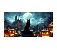 Gli orribili striscioni per garage di Halloween creano un'atmosfera di Halloween e attirano bambini e vicini. Atmosfera festiva nel tuo garage. 2 (B, 480 x 210 cm)