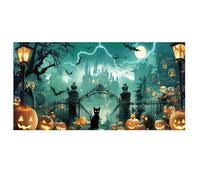 Gli orribili striscioni per garage di Halloween creano un'atmosfera di Halloween e attirano bambini e vicini. Atmosfera festiva nel tuo garage. 7 (C, 400 x 180 cm)