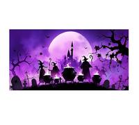 Gli orribili striscioni per garage di Halloween creano un'atmosfera di Halloween e attirano bambini e vicini. Atmosfera festiva nel tuo garage. 9 (A, 400 x 180 cm)