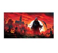 Gli orribili striscioni per garage di Halloween creano un'atmosfera di Halloween e attirano facilmente bambini e vicini. Atmosfera festiva nel tuo garage. 8 (E, 400 x 180 cm)