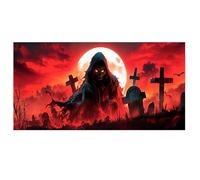 Gli orribili striscioni per garage di Halloween creano un'atmosfera di Halloween e attirano facilmente bambini e vicini. Atmosfera festiva nel tuo garage. 8 (D, 480 x 210 cm)