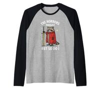 Gli orrori persistono, ma Anche io Divertente Procione dei tarocchi Selvatici Maglia con Maniche Raglan