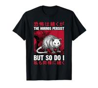 Gli orrori persistono Opossum Gotico Giapponese Horror Opossum Maglietta