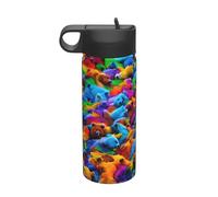 Gli orsi variopinti che stampano l'acciaio inossidabile portatile isolato 18oz del bollitore di sport per il campeggio della palestra