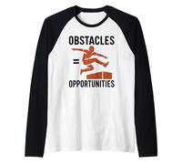Gli Ostacoli Sono opportunità Parkour Free Running Ginnastica Maglia con Maniche Raglan