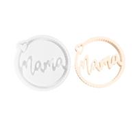 Gli per la festa della mamma | ciondolo portachiavi con lettera di mamma | stampo artigianale creativo rotondo per decorazione da parete casa regalo compleanno mamma souvenir