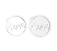 Gli per la festa della mamma - ciondolo portachiavi con lettera di mamma - stampo artigianale creativo rotondo per decorazione da parete casa, regalo di compleanno mamma souvenir