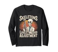Gli scheletri Amano Un Buon Adattamento Osteopata di Halloween Maglia a Manica