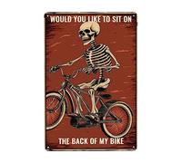Gli Scheletri Sulle Biciclette Fanno Cose Divertenti Targa In Metallo Vintage Cartelli Metallo Retrò Poster Metal Per Bagno Cucina Cafe