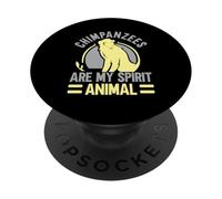 Gli scimpanzé sono il mio spirito, scimpanzé, scimmia, scimmia, scimpanzé PopSockets PopGrip Adesivo