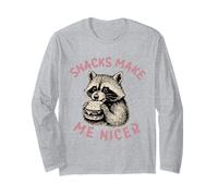 Gli snack mi rendono più carino, divertente procione, panda che dice buongustaio Maglia a Manica