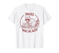 Gli Snack Mi Rendono più Carino Procione Divertente Maglietta