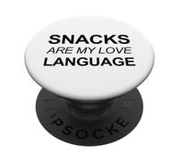 Gli snack sono il mio linguaggio d"amore (Dichiarazione di cibo divertente PopSockets PopGrip Adesivo