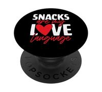 Gli snack sono il mio linguaggio d"amore Spuntini divertenti San Valentino PopSockets PopGrip Adesivo