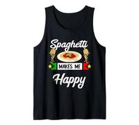 Gli Spaghetti Italiani Mi Rendono Felici i Noodles di Pasta Canotta