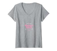 Gli Sport delle Donne Sono Solo Sport: Messaggio di uguaglianza Maglietta con Collo a V, Donna, Grigio Melange, L