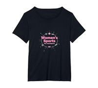 Gli Sport delle Donne Sono Solo Sport: Messaggio di uguaglianza Maglietta, Donna Plus-Size, Nero, 5X