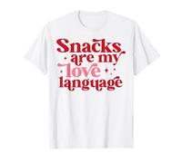 Gli spuntini Sono Il Mio linguaggio d Amore Divertente San Valentino Maglietta