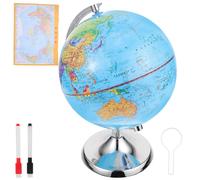 Gli Studenti Usano Il Globo Bambino Per Bambini Mappamondo L'apprendimento Dei