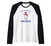 Gli Uccelli Divertenti Sono Dinosauri, Quindi i Pinguini Sono Dinosauri Maglia con Maniche Raglan