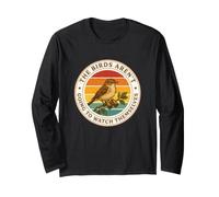 Gli Uccelli Non Si guarderanno Divertenti Birdwatching Maglia a Manica