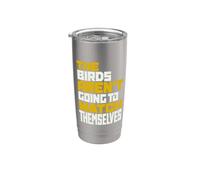Gli uccelli non stanno andando a guardare se stessi Birding Design Bicchiere termico in acciaio inox doppia parete