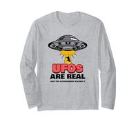 Gli UFO Sono Reali (Funny Alien UFO Graphic) Maglia a Manica