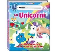 Gli unicorni. Acquacolor. Ediz. illustrata. Con pennello ad acqua