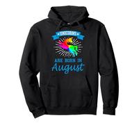 Gli unicorni Nascono ad Agosto Birthday Pride Felpa con Cappuccio