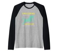 Gli unicorni Sono Fantastici Io Sono Un Unicorno Fantastico Maglia con Maniche Raglan